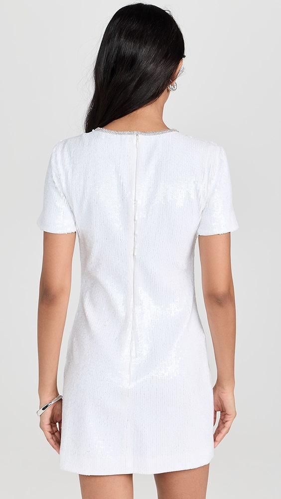 Self Portrait White Sequin Mini Dress | Shopbop Product Image