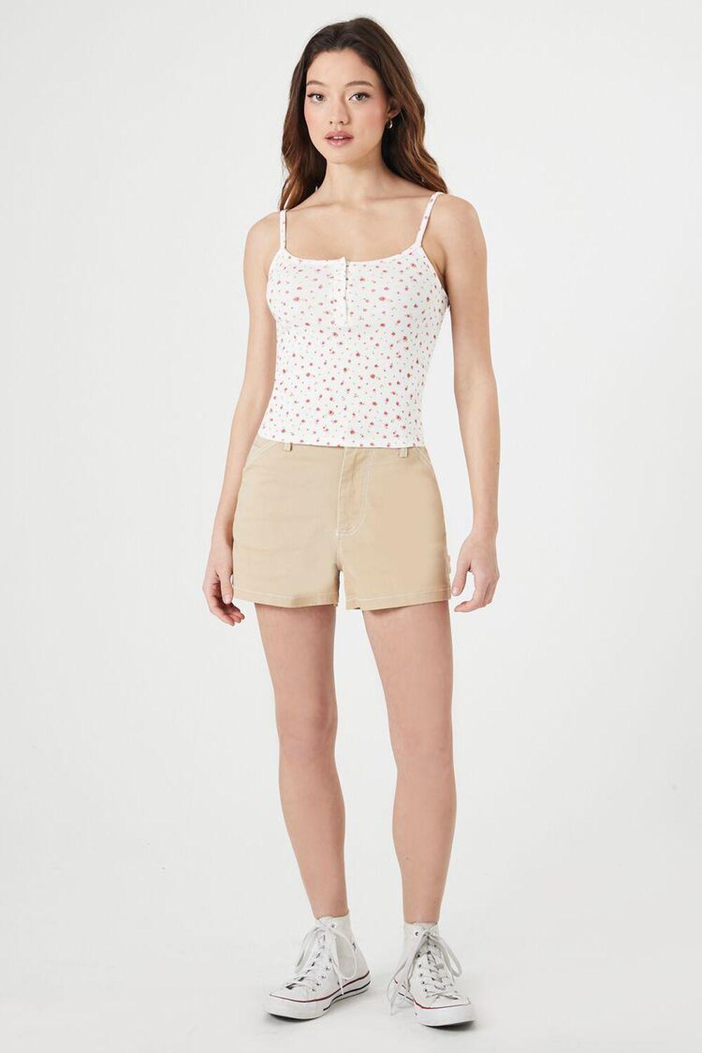 Twill High-Rise Shorts | Forever 21 Product Image