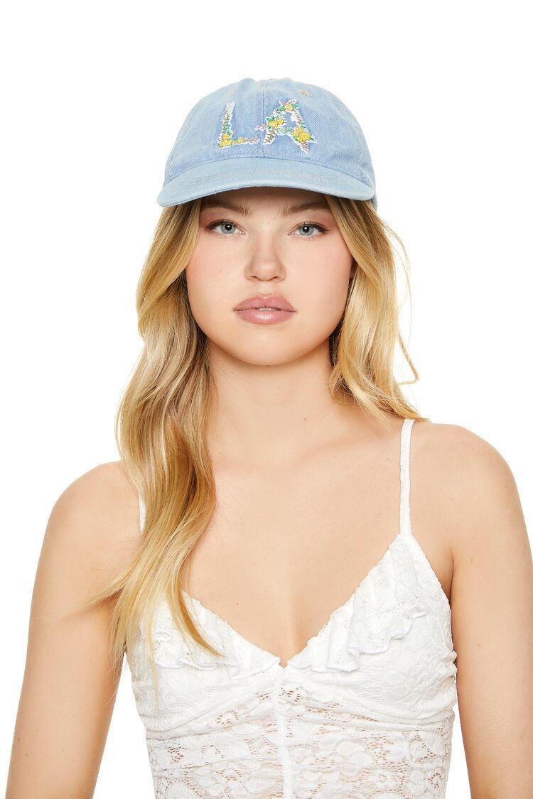 Embroidered LA Denim Baseball Cap | Forever 21 Product Image