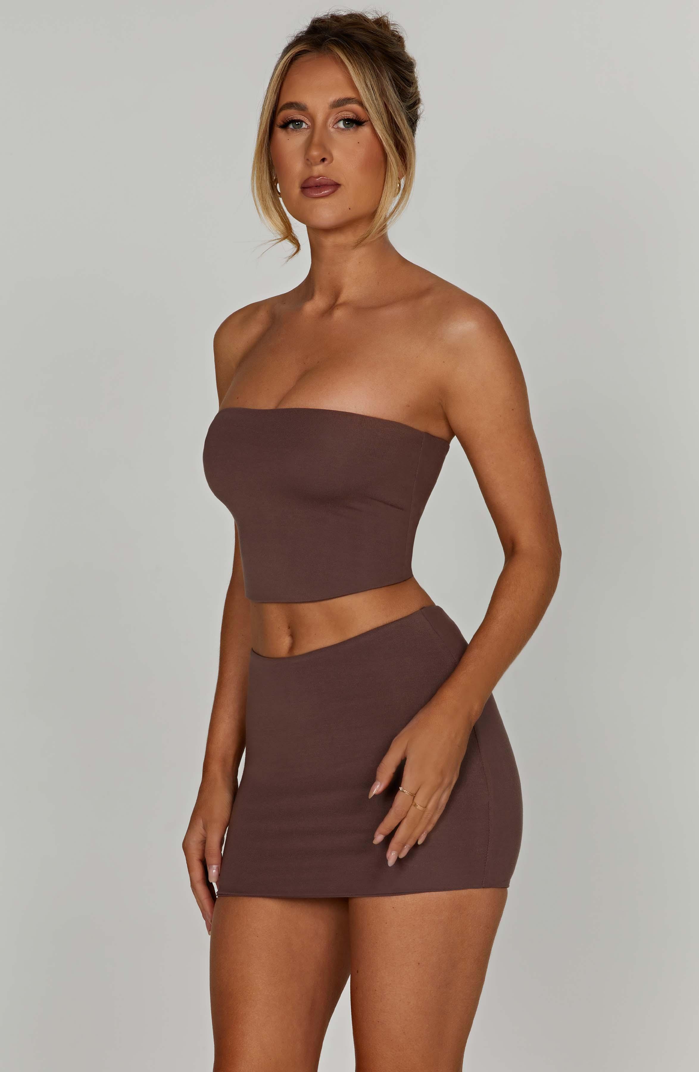 Rein Mini Skirt - Chocolate Product Image