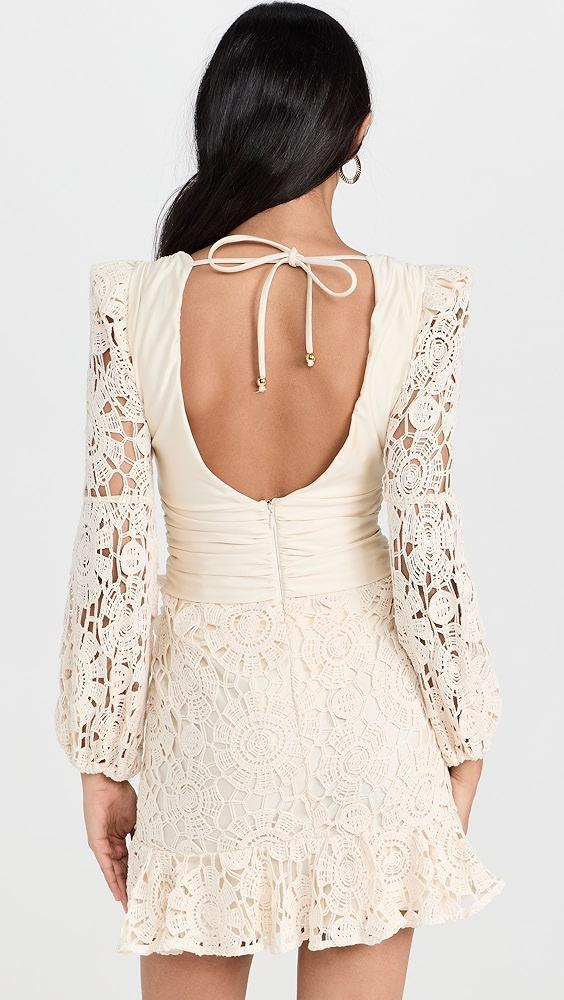 PatBO Crochet Plunge Mini Dress | Shopbop Product Image