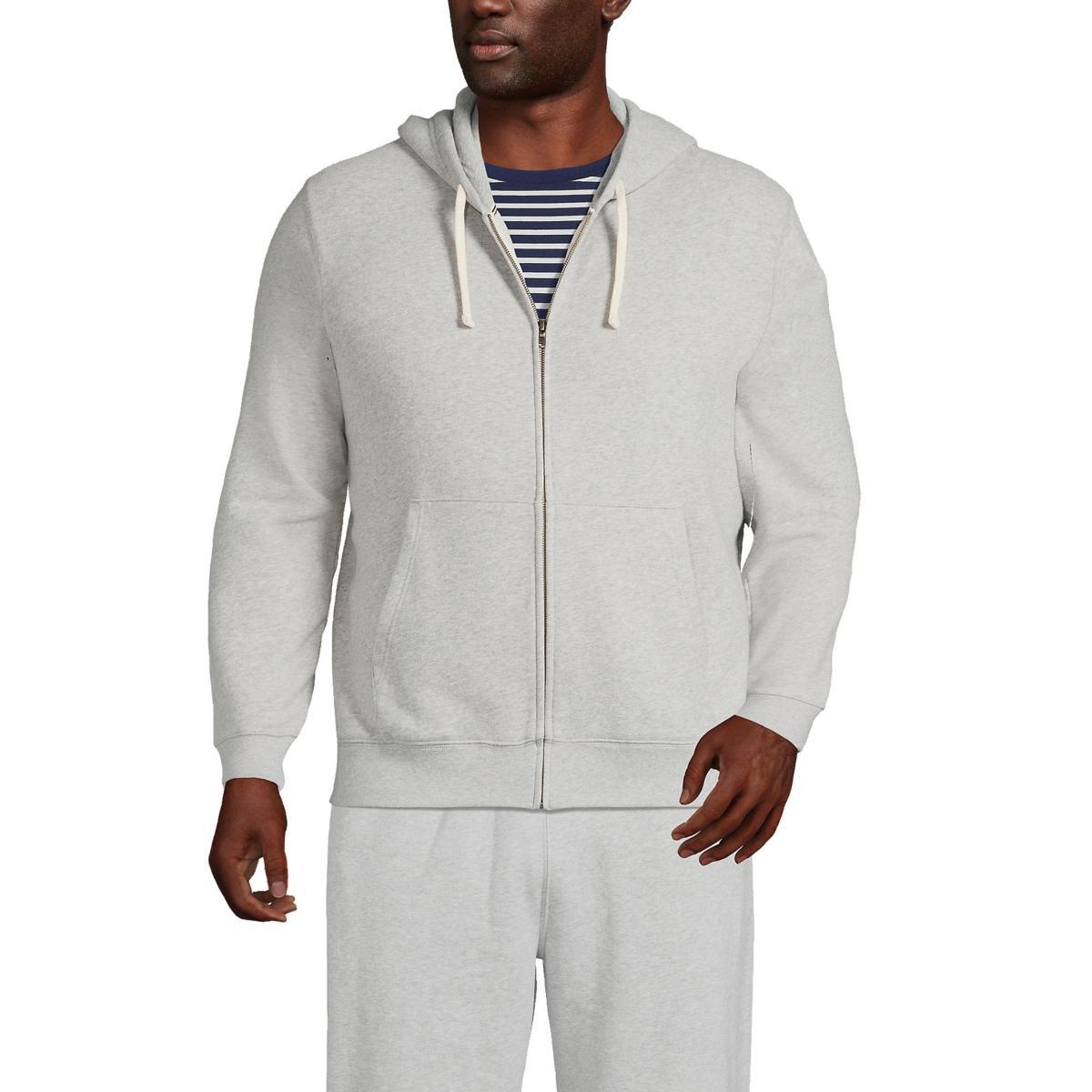 Big & Tall Lands End Serious Sweats Full-Zip Hoodie, Mens Product Image