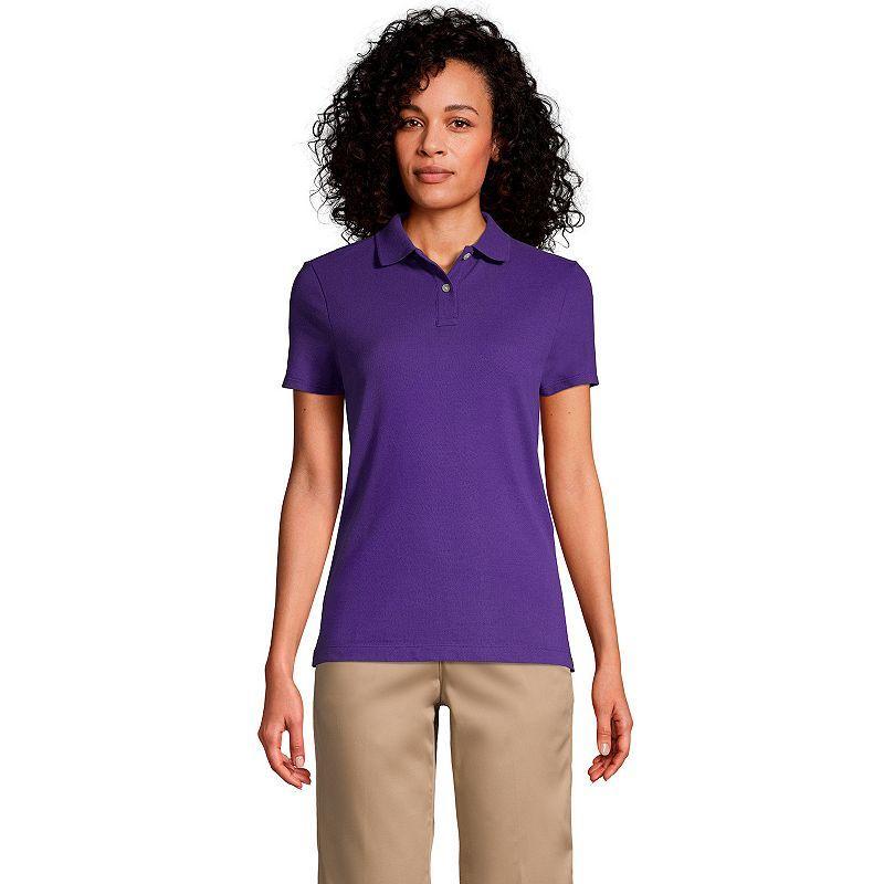 Women's Short Sleeve Feminine Fit Mesh Polo Shirt - Lands' End Product Image