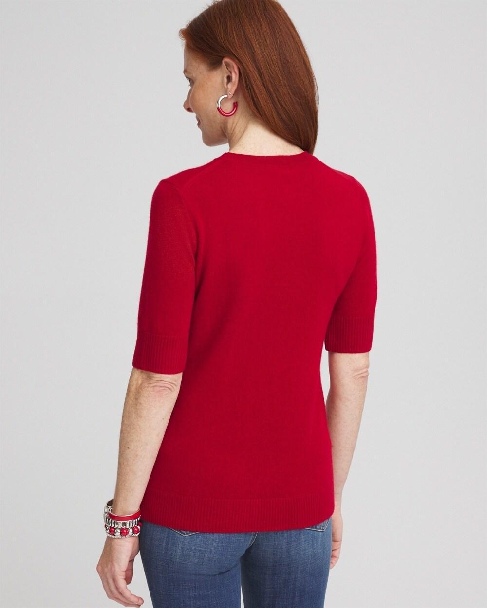 Women's Cashmere Short Sleeve Sweater Product Image