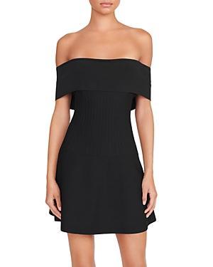 STAUD Artistry Off the Shoulder Rib Sweater Dress Product Image