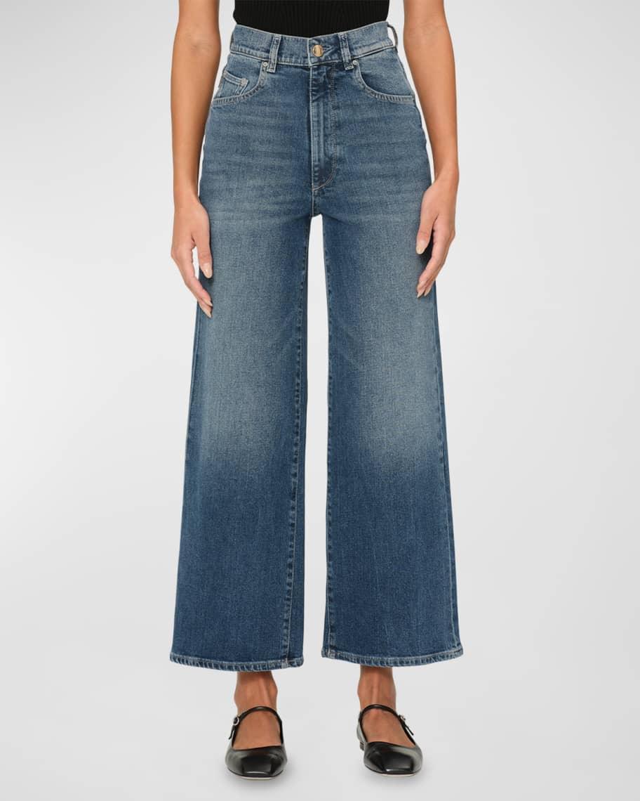 Hepburn Wide-Leg High-Rise Ankle Jeans Product Image