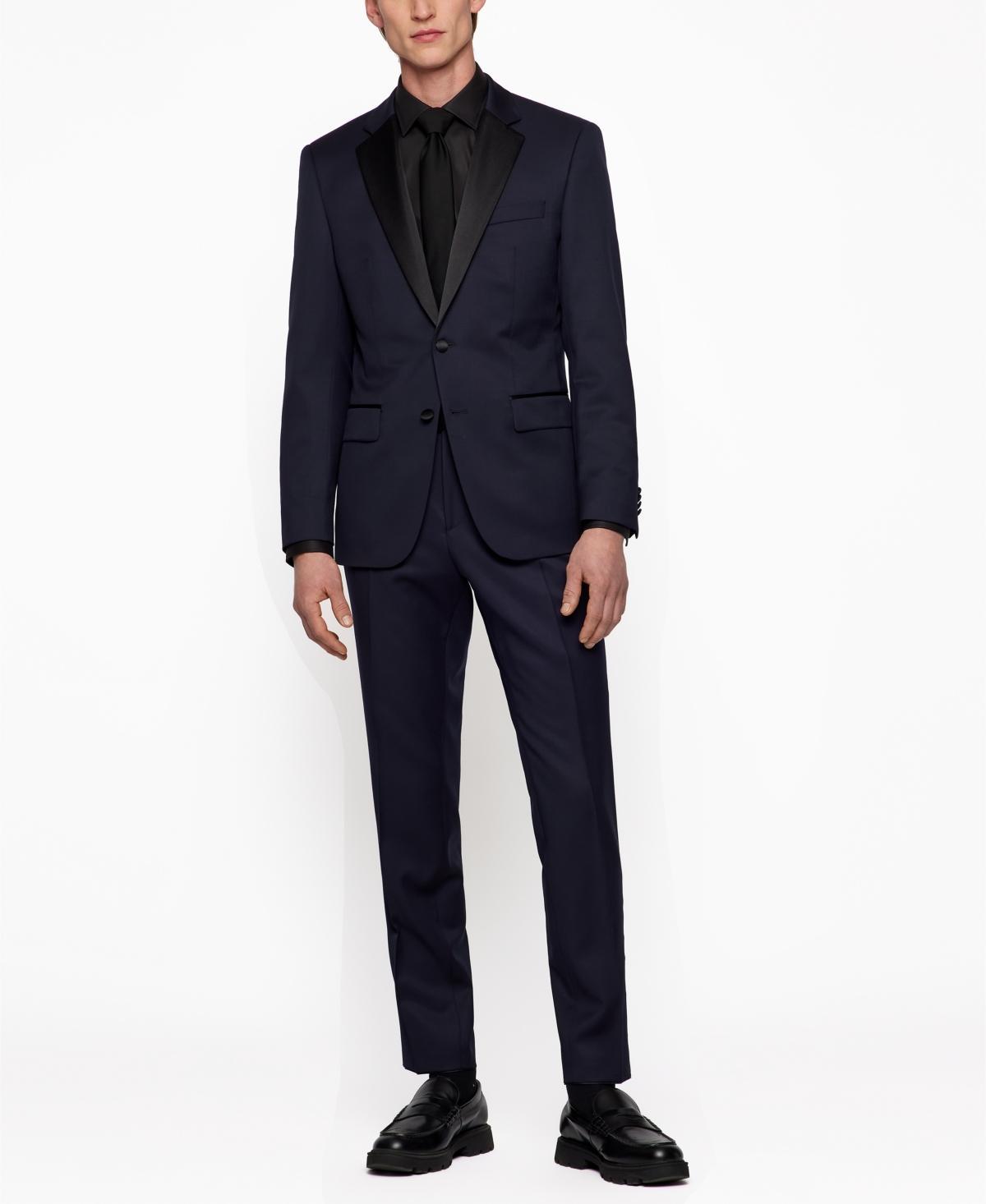 Boss By  Men's Slim-fit Tuxedo Jacket In Dark Blue Product Image