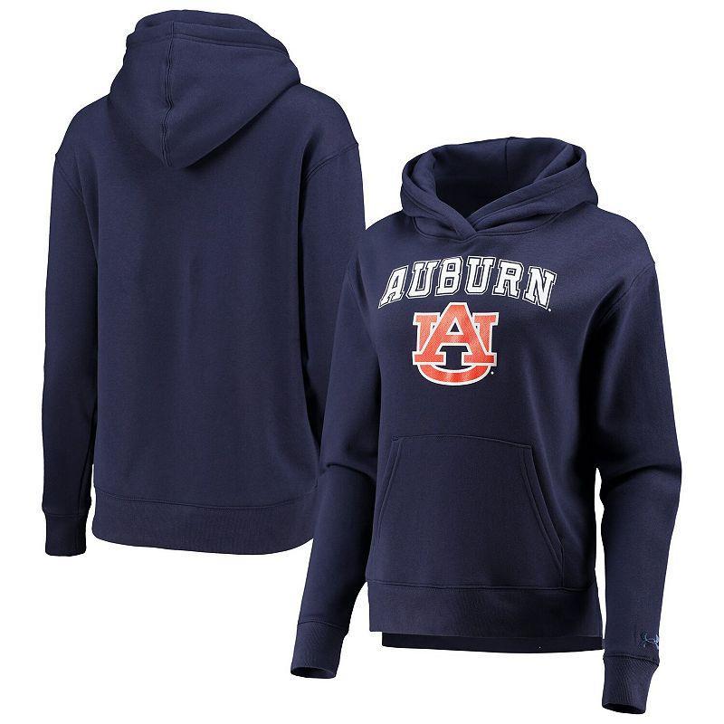 Womens Under Armour Auburn Tigers All Day Team Fleece Pullover Hoodie Blue Product Image