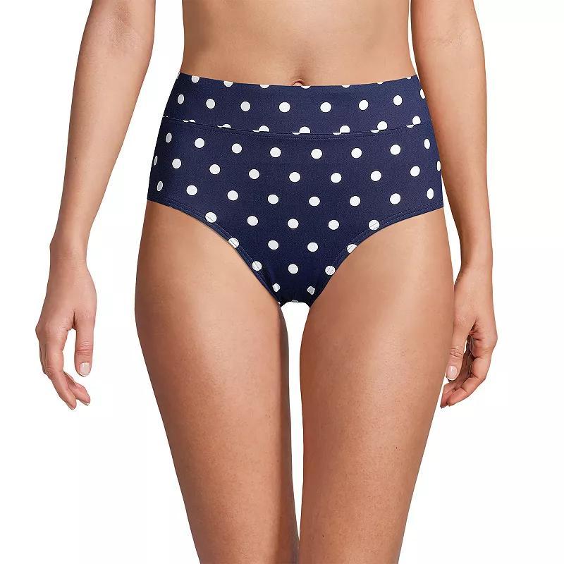 Womens Lands End Retro Tummy Slimmer High-Waist Bikini Bottoms Product Image