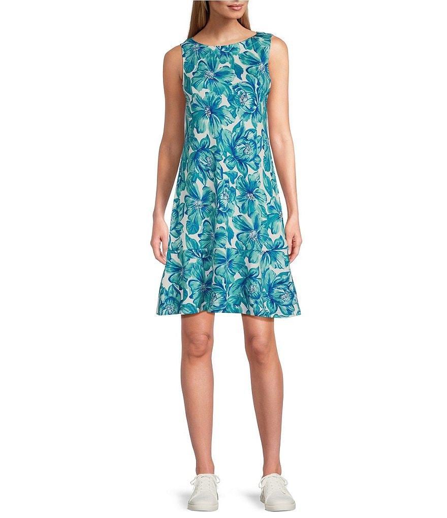 Tommy Bahama Stretch Crew Neckline Sleeveless Dress Product Image