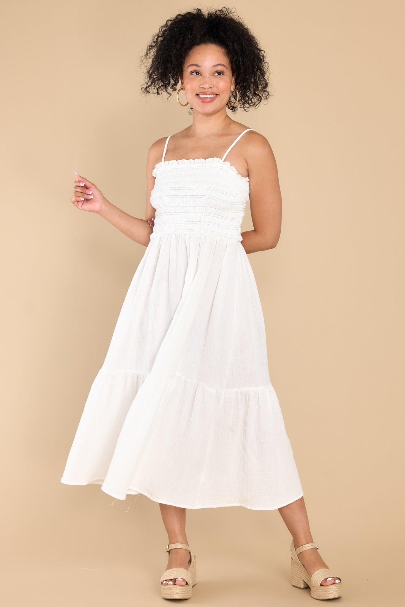 Everything I Am White Midi Dress Product Image