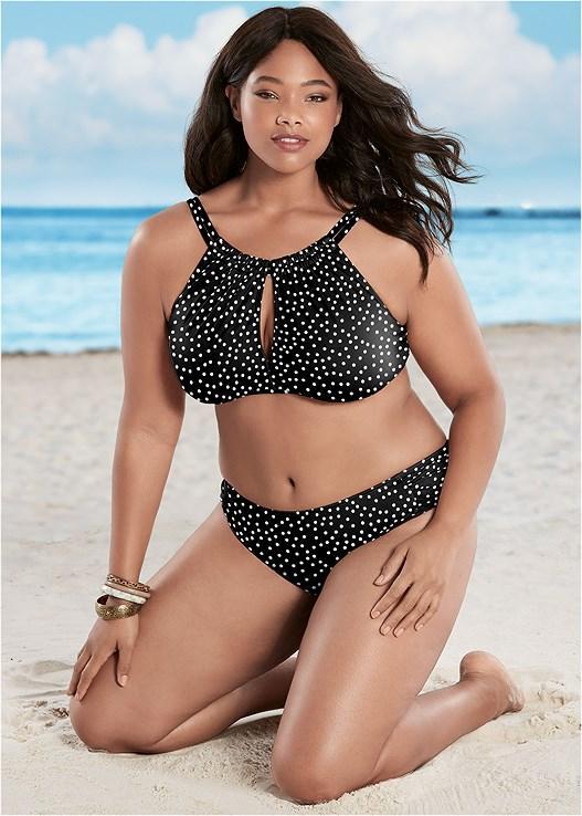 Ruched Low-Rise Bottoms - Lovely Leopard Product Image