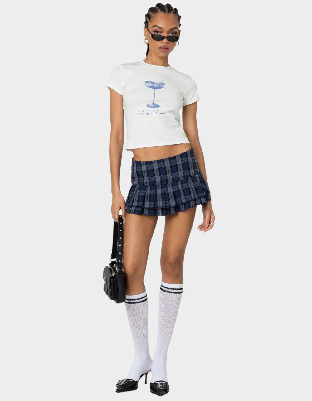 EDIKTED Ara Plaid Pleated Skort Product Image