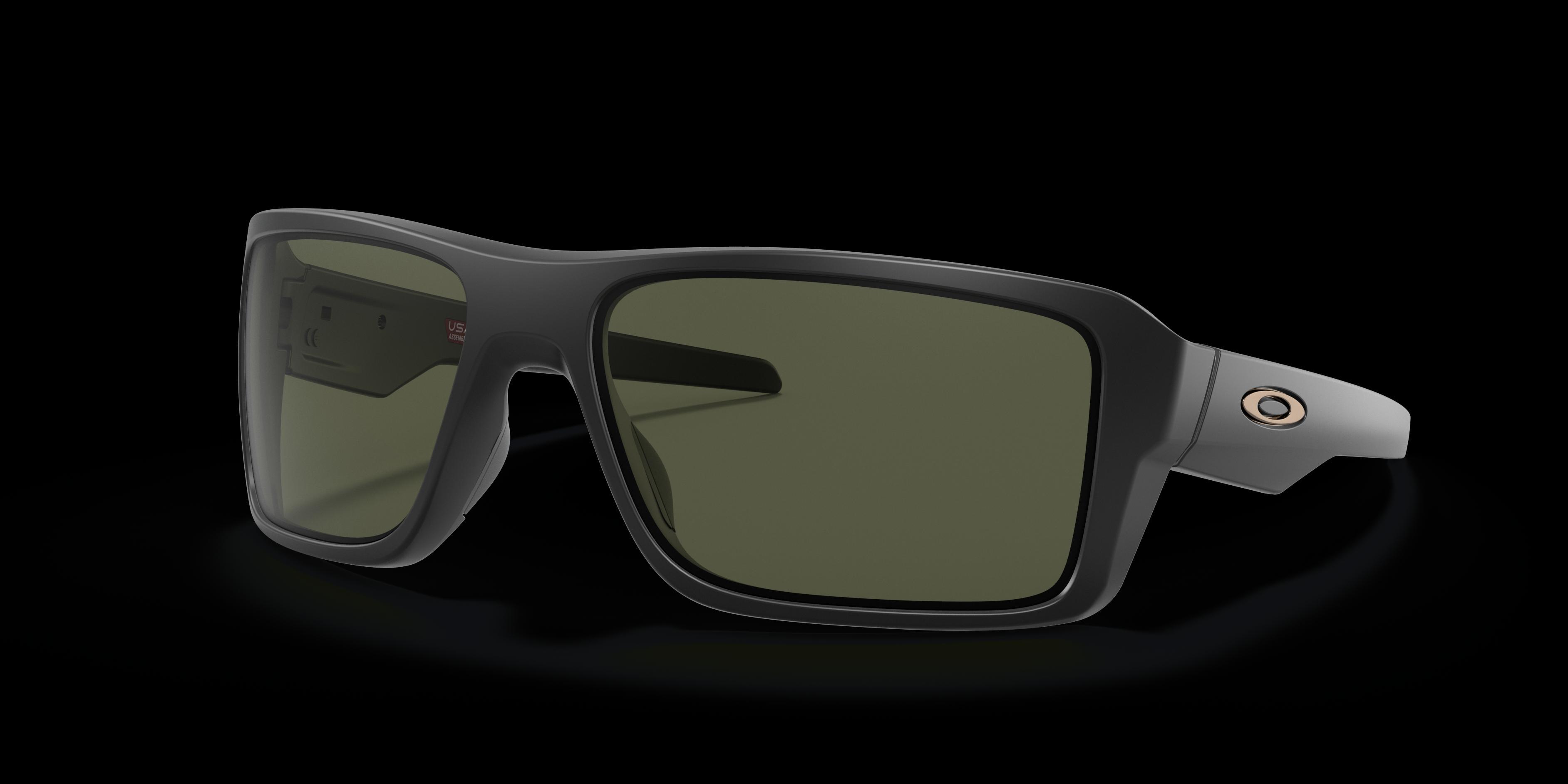 Oakley Mens OO9380 Double Edge 66mm Rectangle Sunglasses - Matte Black/Dark Grey Product Image