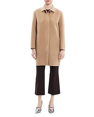 Salvia Wool-Blend Zip-Up Coat Product Image