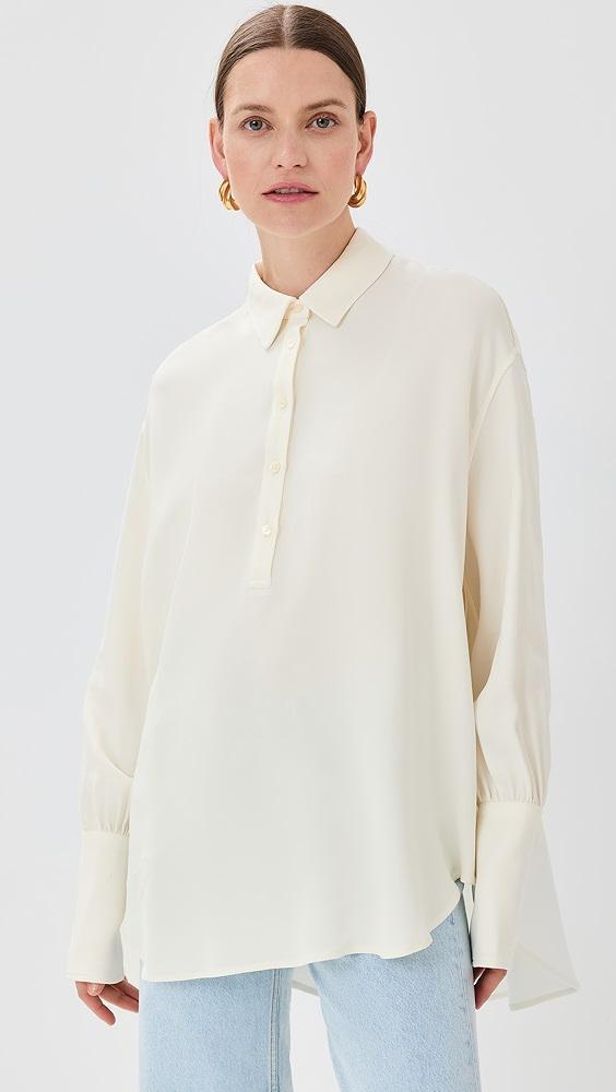 ANINE BING Lake Pullover Shirt Ivory | Shopbop Product Image