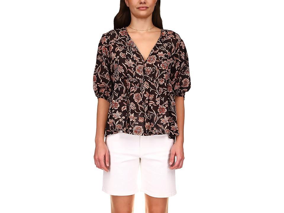 Sanctuary Bloom Georgette Blouse (Dusk Floral) Women's Clothing Product Image