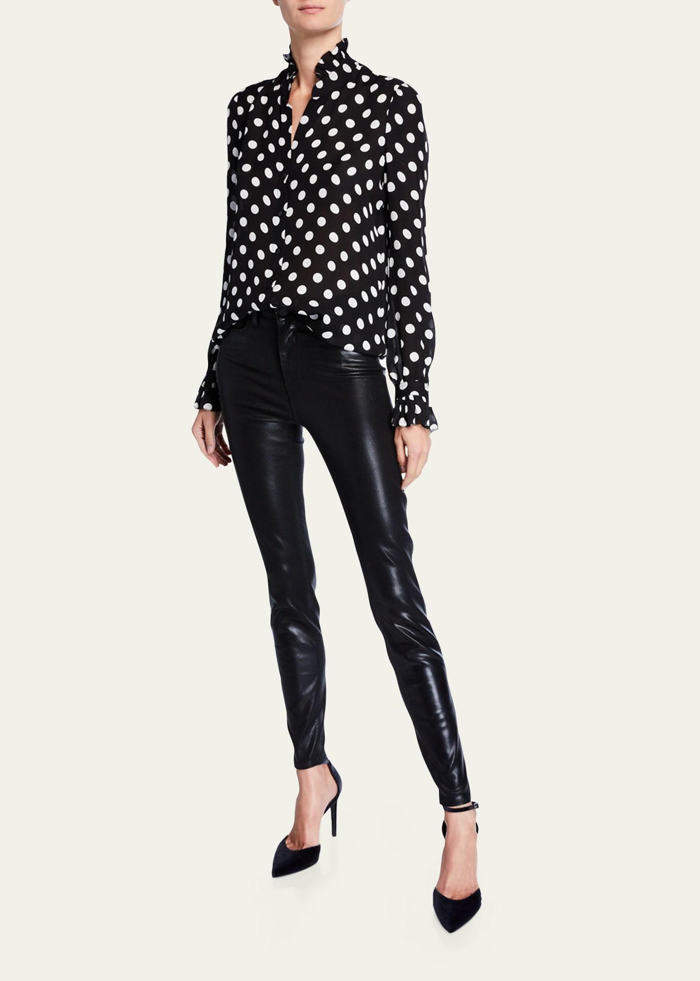 Marguerite Coated Modal Denim High-Rise Skinny Jeans product image