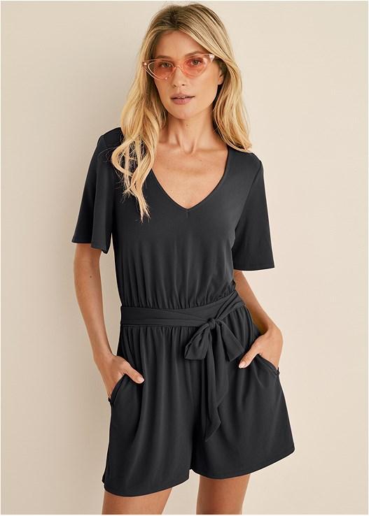 Tie Waist Romper Product Image