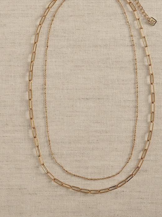 14K Gold Plated Paperclip Necklace Product Image