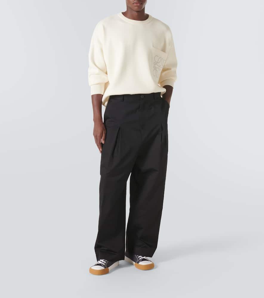 LOEWE Anagram Cotton-blend Sweatshirt In White Product Image