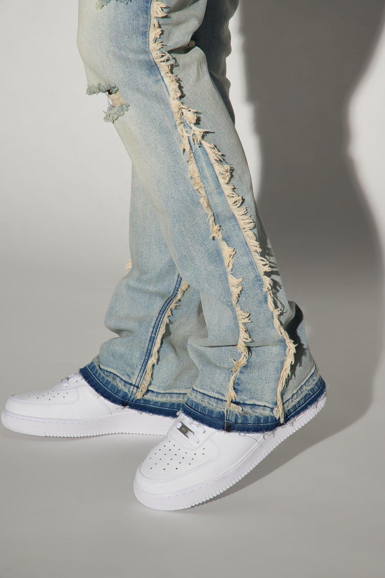 Stoney Point Stacked Slim Flare Jeans - Light Blue Wash Product Image