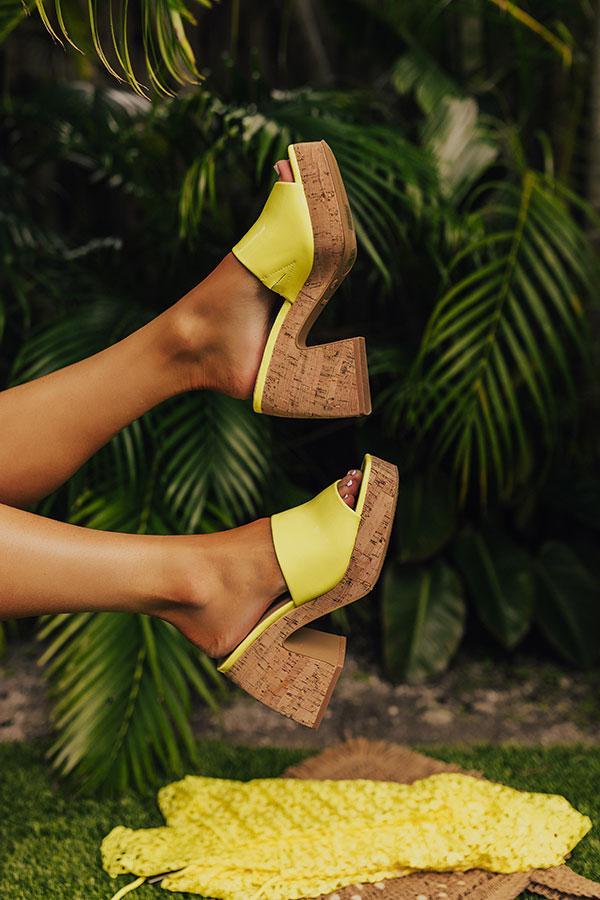 The Utopia Patent Heel in Lime Punch Product Image