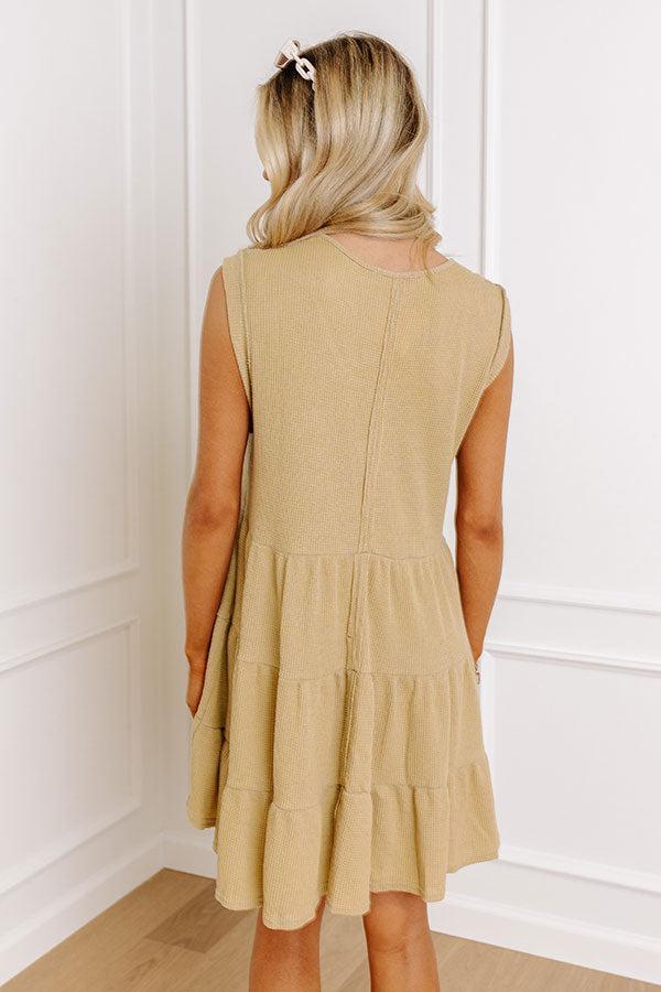 Long Time Coming Shift Dress In Beige Product Image