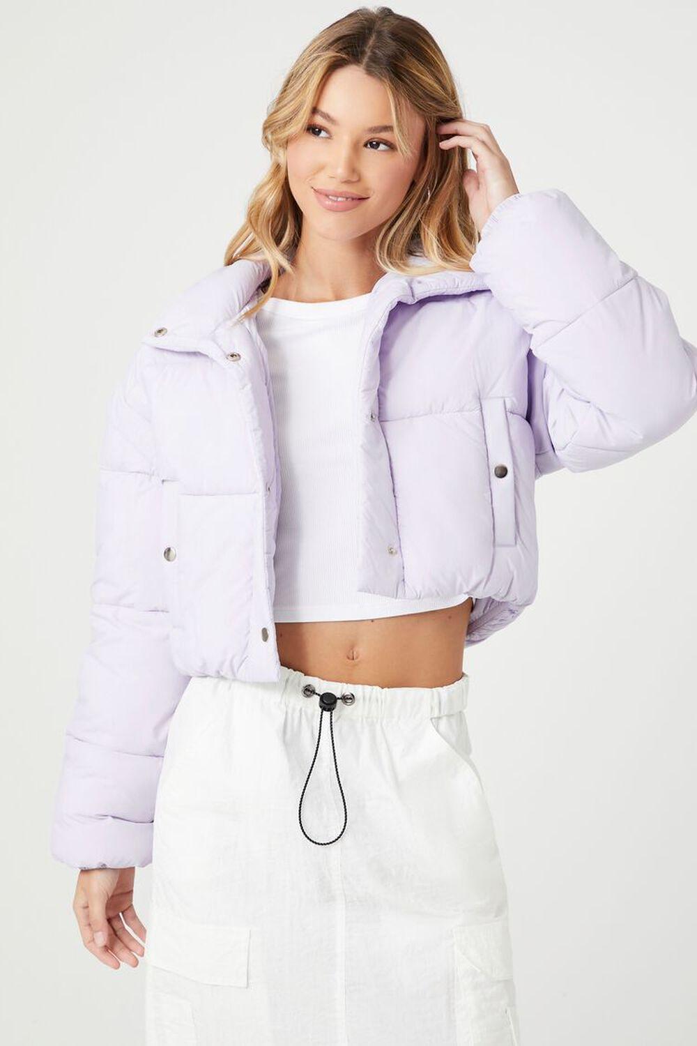 Cropped Layered-Sleeve Puffer Jacket | Forever 21 Product Image