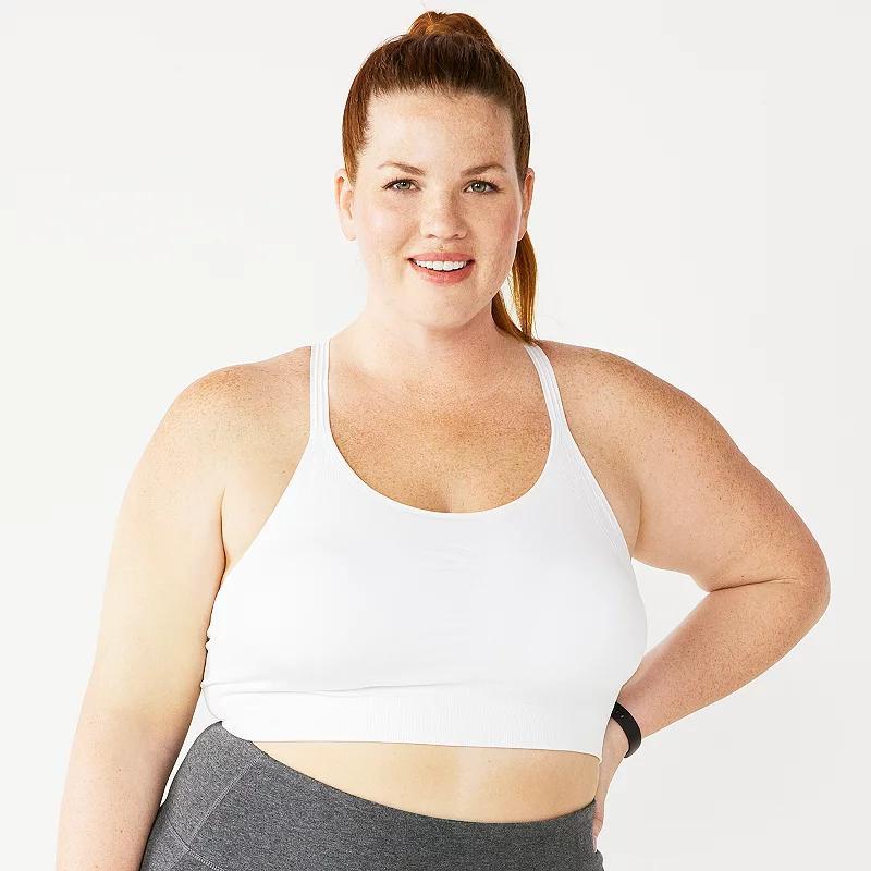 Plus Size Tek Gear Seamless Low-Impact Sports Bra, Womens Product Image