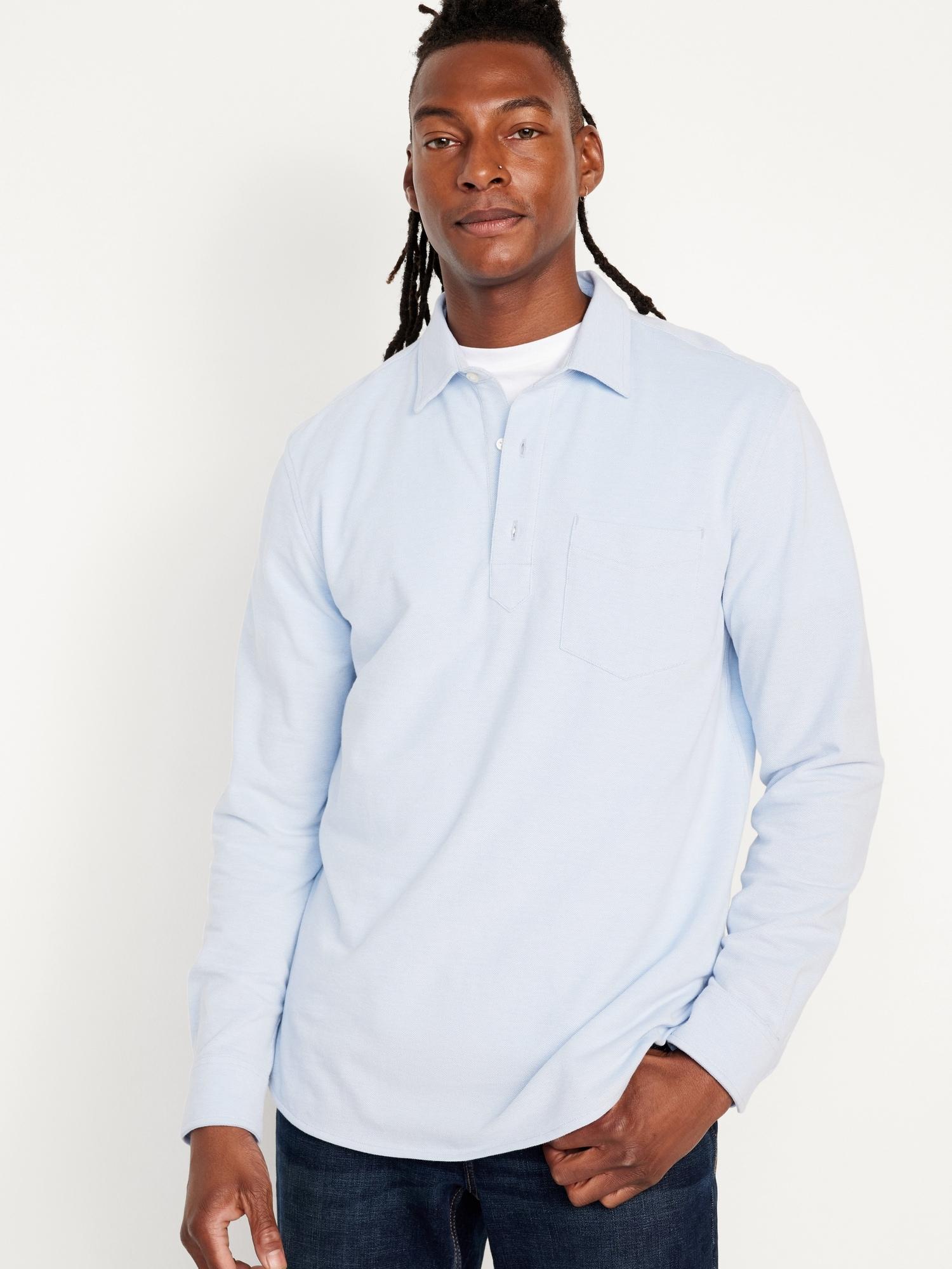 Long-Sleeve Pique Polo Product Image