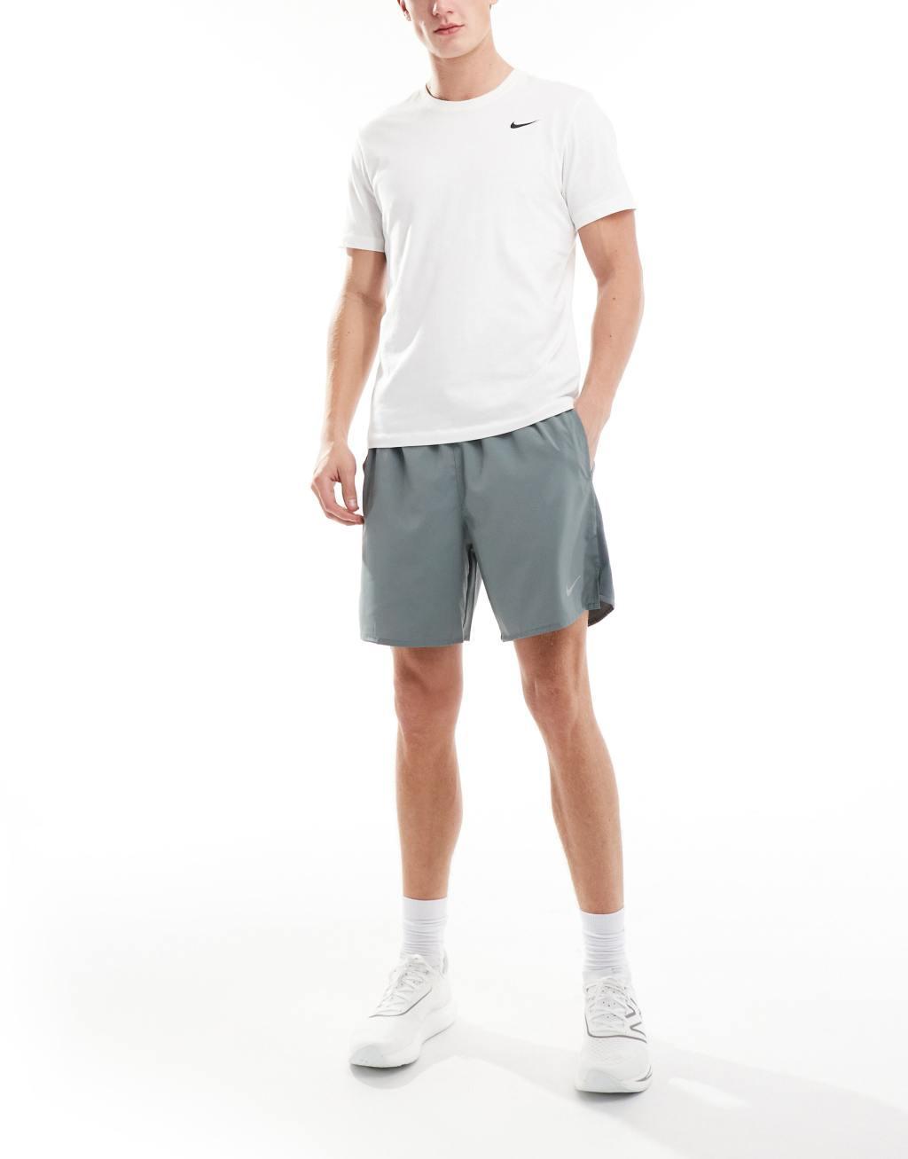 Nike Running Challenger Dri-FIT 7 inch shorts in gray Product Image