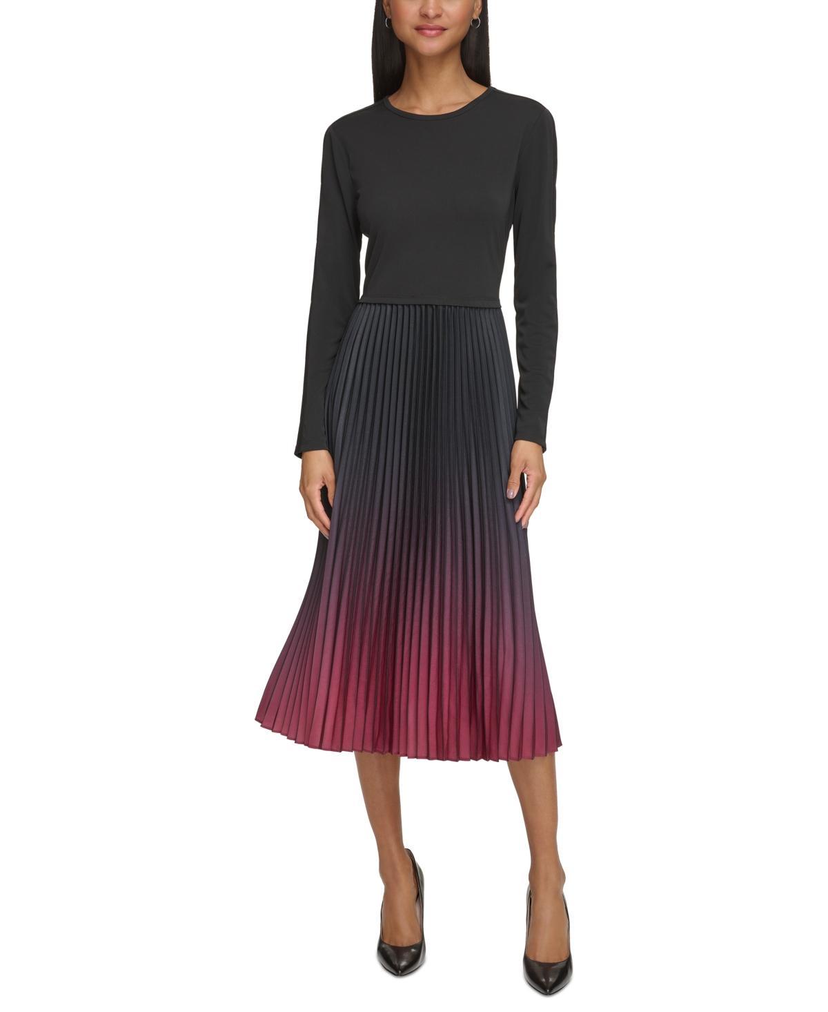 Karl Lagerfeld Paris Silky Crepe Midi Dress Product Image