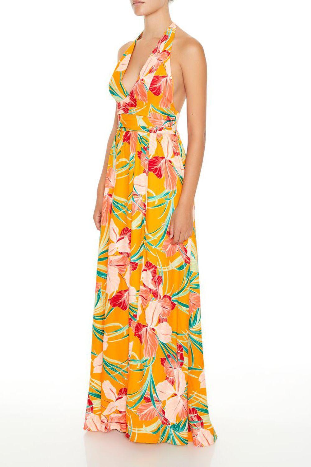 Tropical Floral Halter Maxi Dress | Forever 21 Product Image