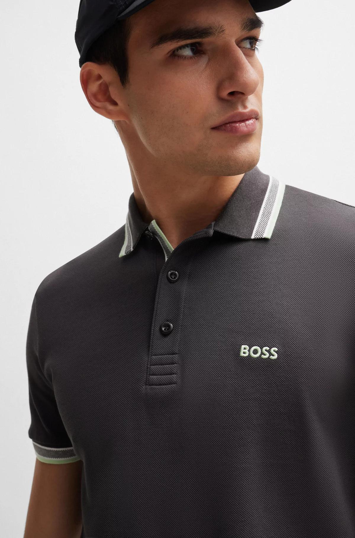 BOSS Paddy Polo with Contrast Logo Details Male Product Image