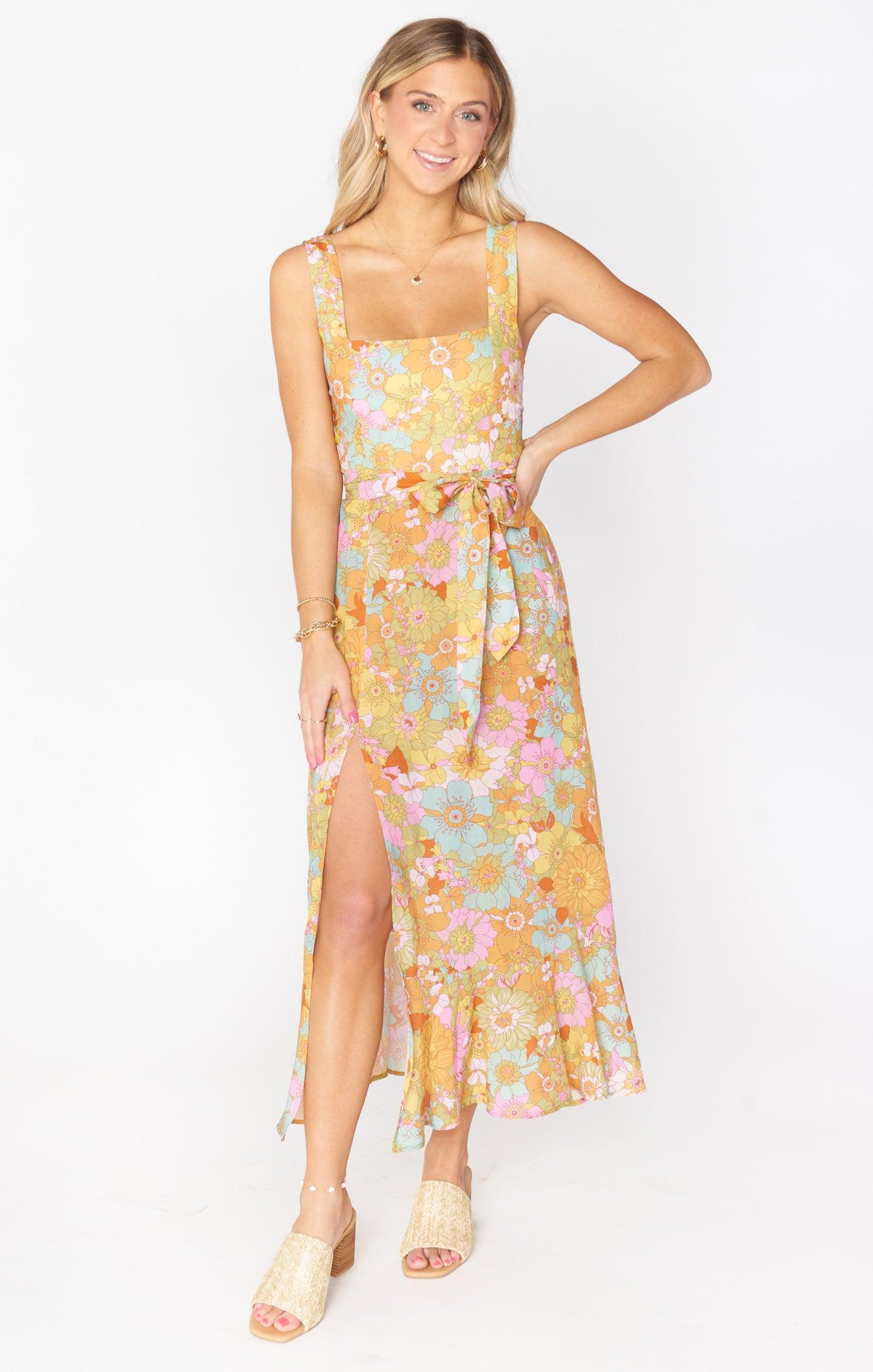 Claire Midi Dress ~ Groovy Blooms Product Image