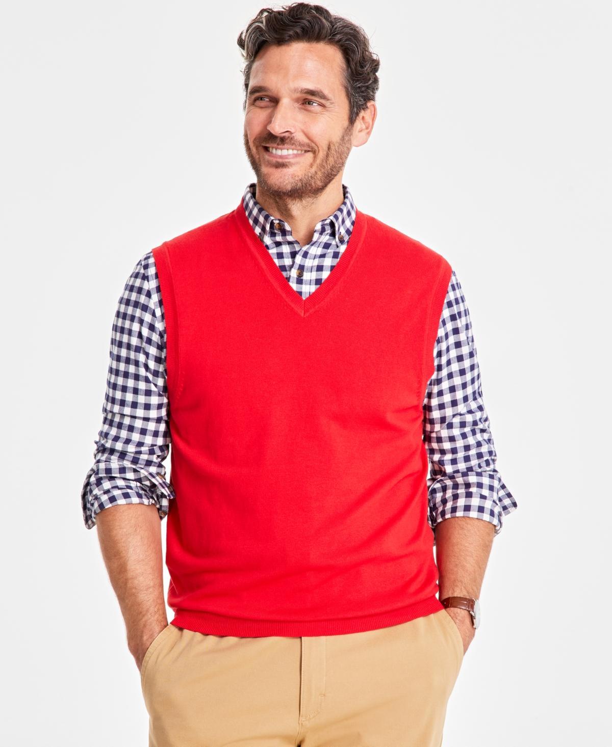 Club Room Mens Solid V-Neck Sweater Vest, Created for Macys Product Image