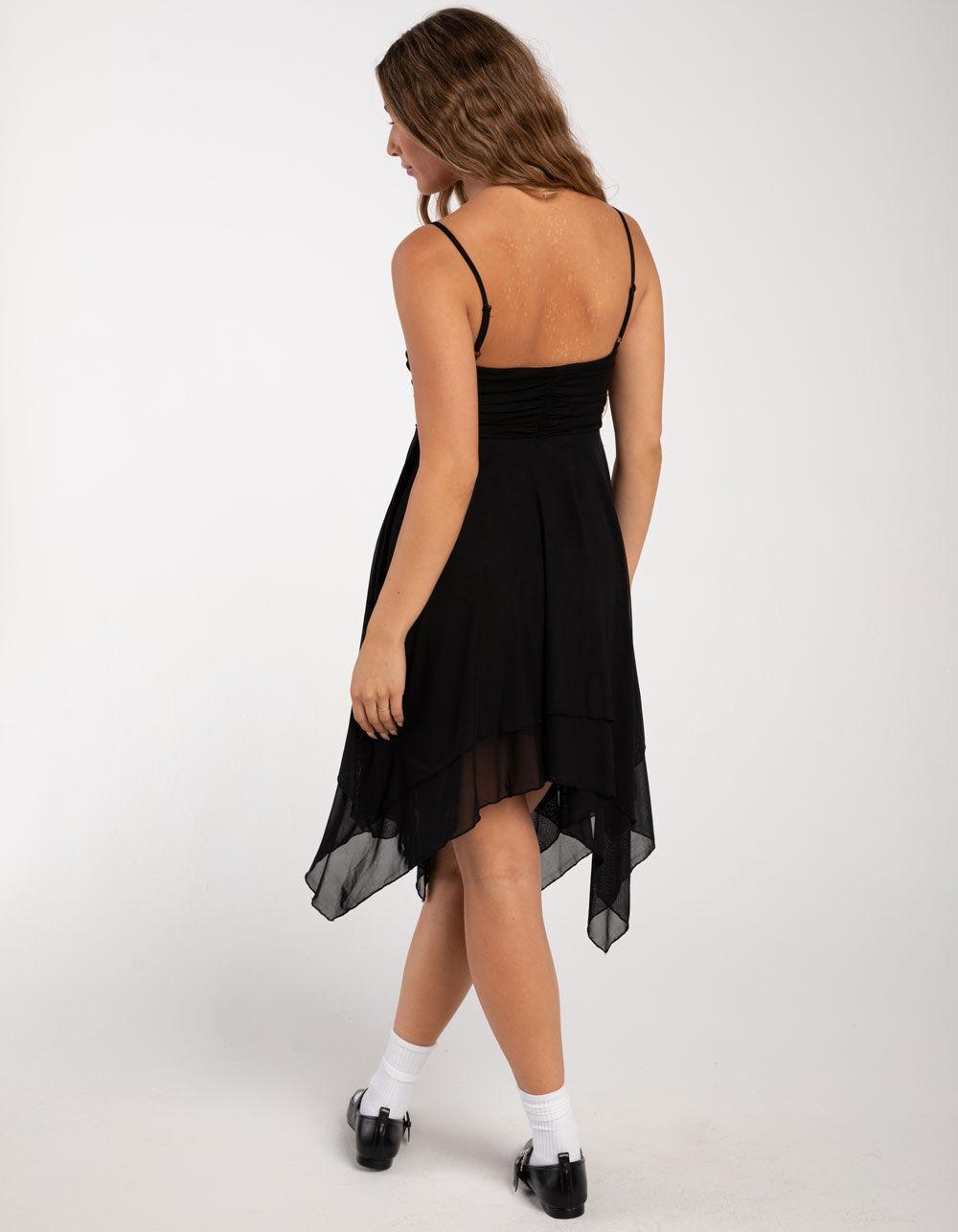 RSQ Womens Hanky Hem Mesh Slip Dress Product Image