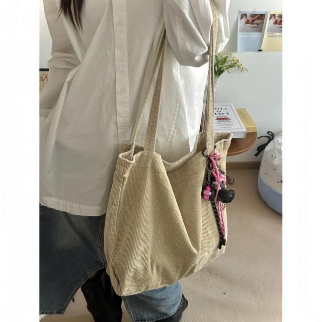 Plain Corduroy Tote Bag Product Image