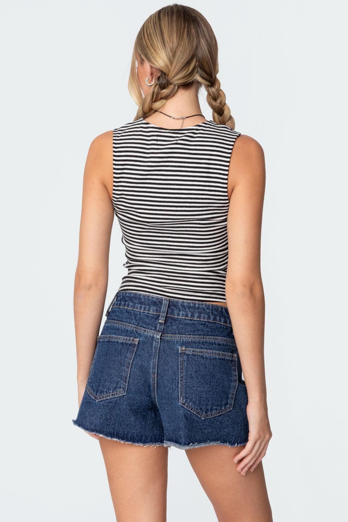 Dillan Striped Square Neck Top Product Image