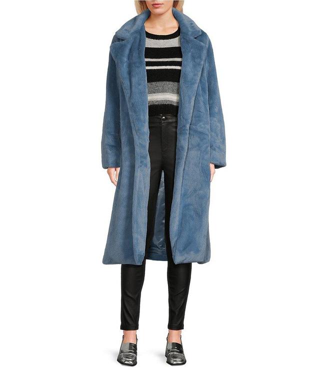 GB Long Belted Faux Fur Jacket Product Image