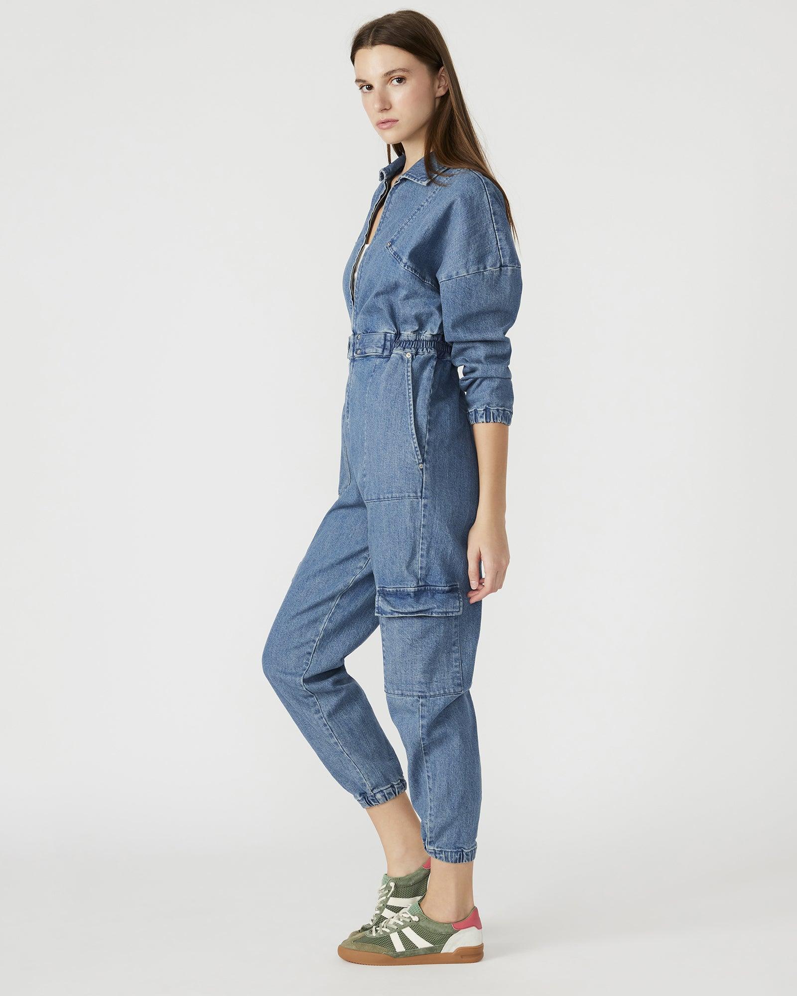 TRISTA DENIM JUMPSUIT Female Product Image