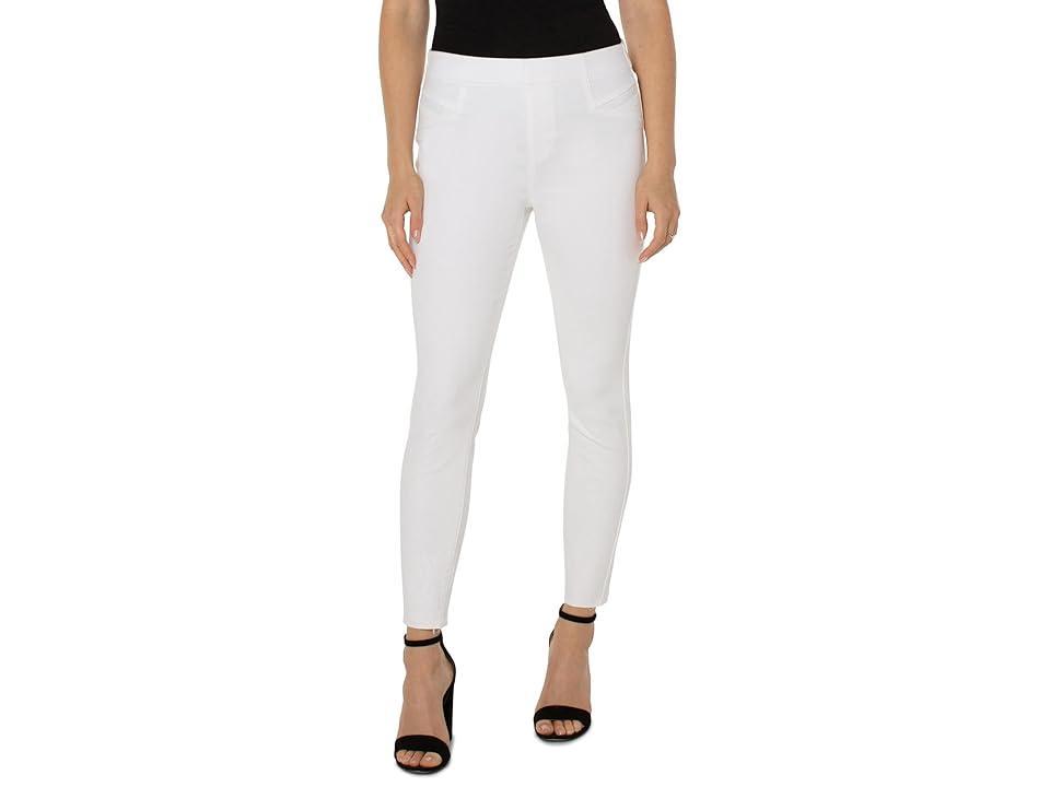 Liverpool Chloe Pull-On Crop with Cat Eye Pockets in Bright White (Bright White) Women's Jeans Product Image