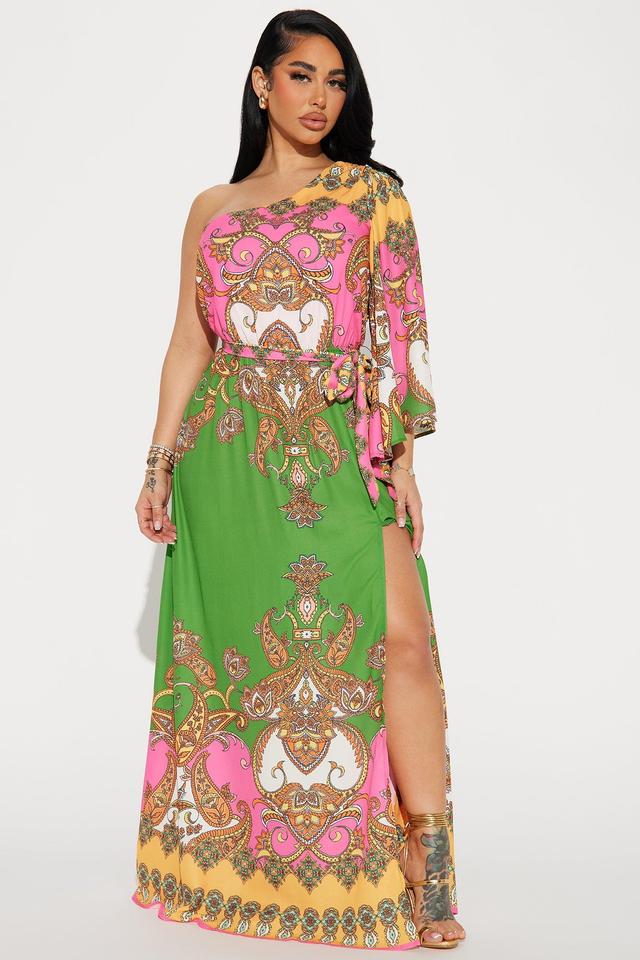 Amalfi Coast Maxi Dress - Green/combo Product Image