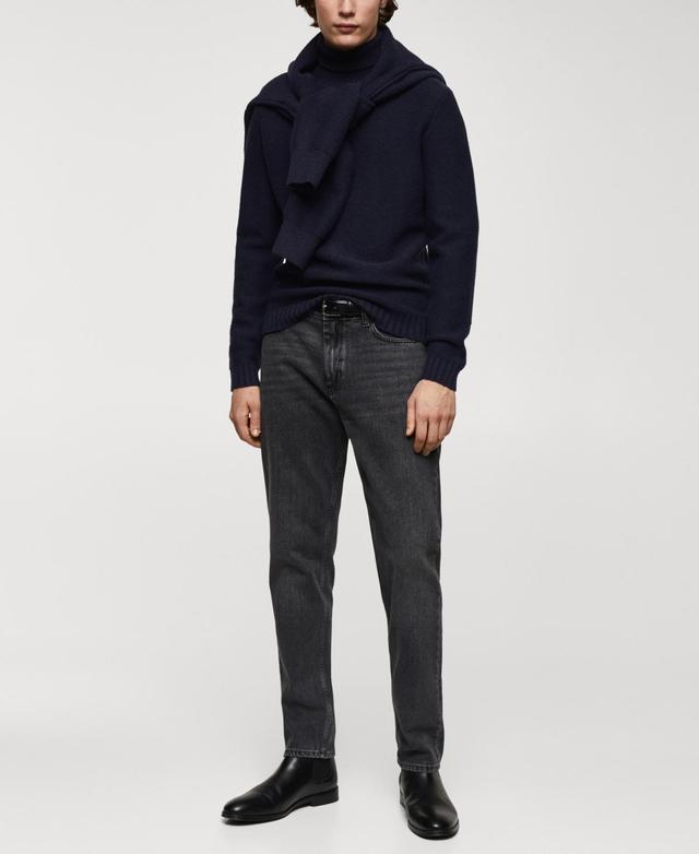 MANGO MAN - Turtleneck knit sweater dark navyMen Product Image