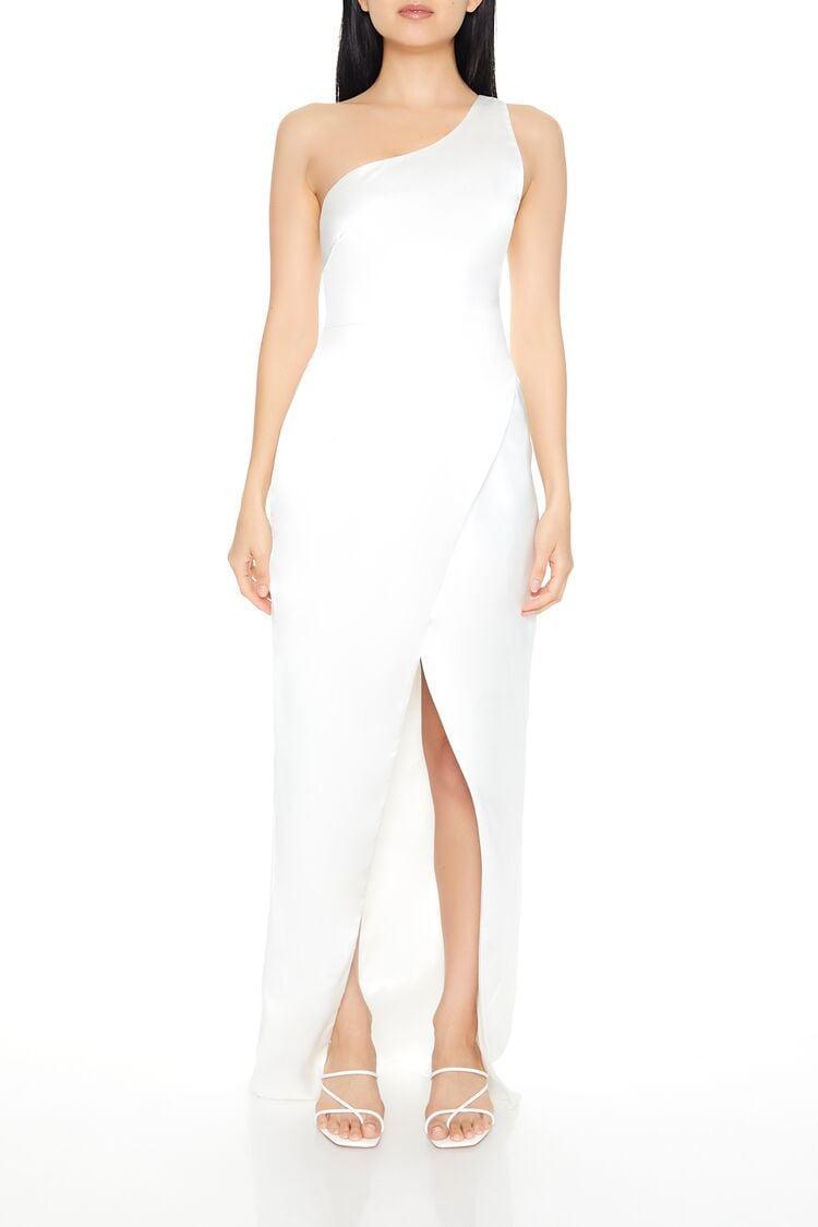 One-Shoulder Tulip-Hem Maxi Dress | Forever 21 Product Image