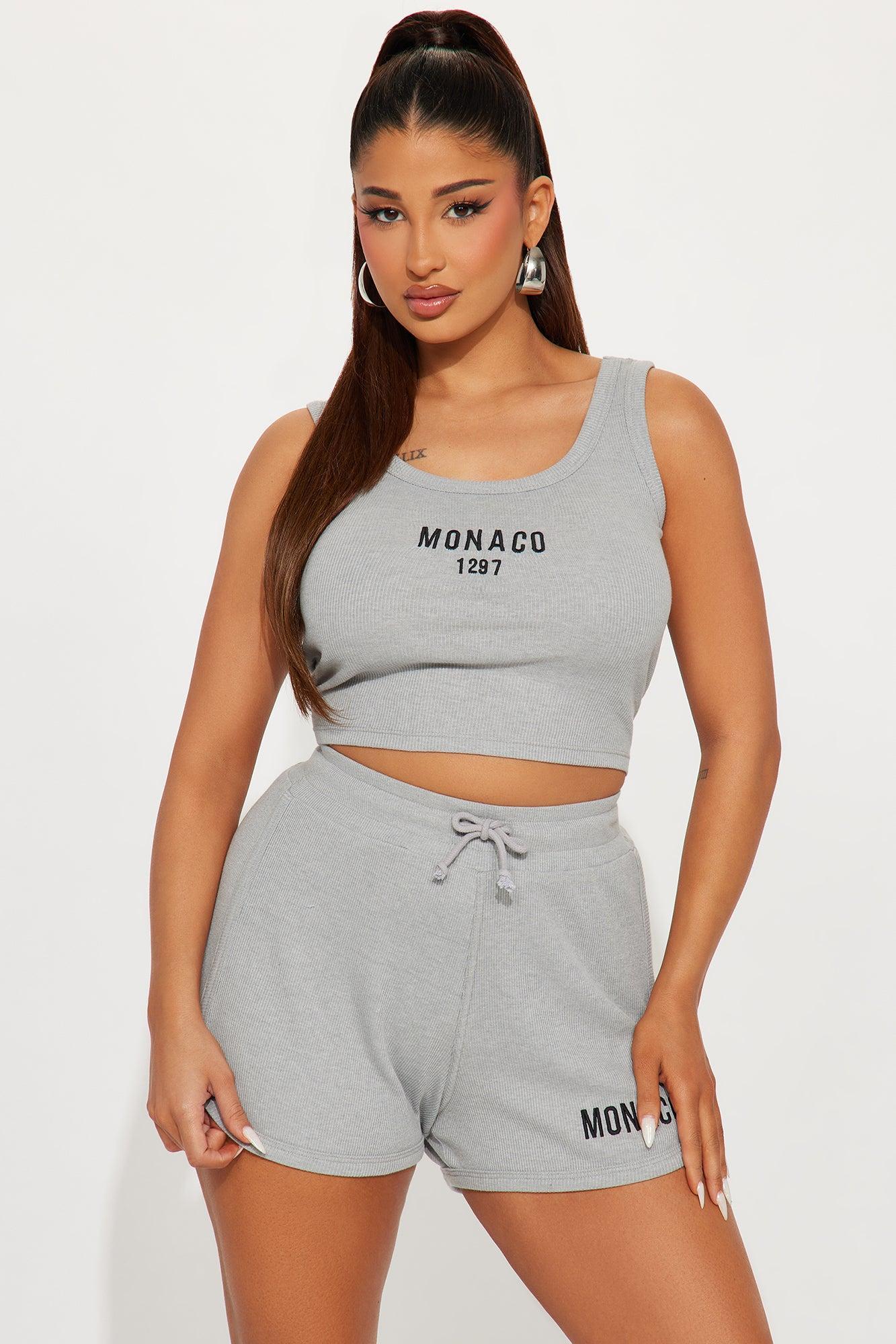 Monaco Summer Short Set - Heather Grey Product Image