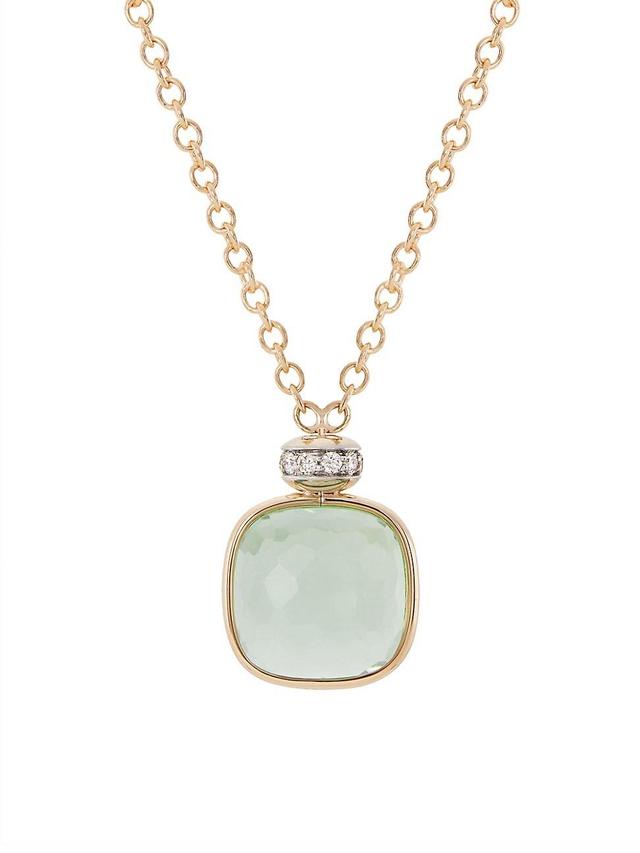 Womens Nudo Two-Tone 18K Gold, Prasiolite & 0.1 TCW Diamond Pendant Necklace Product Image