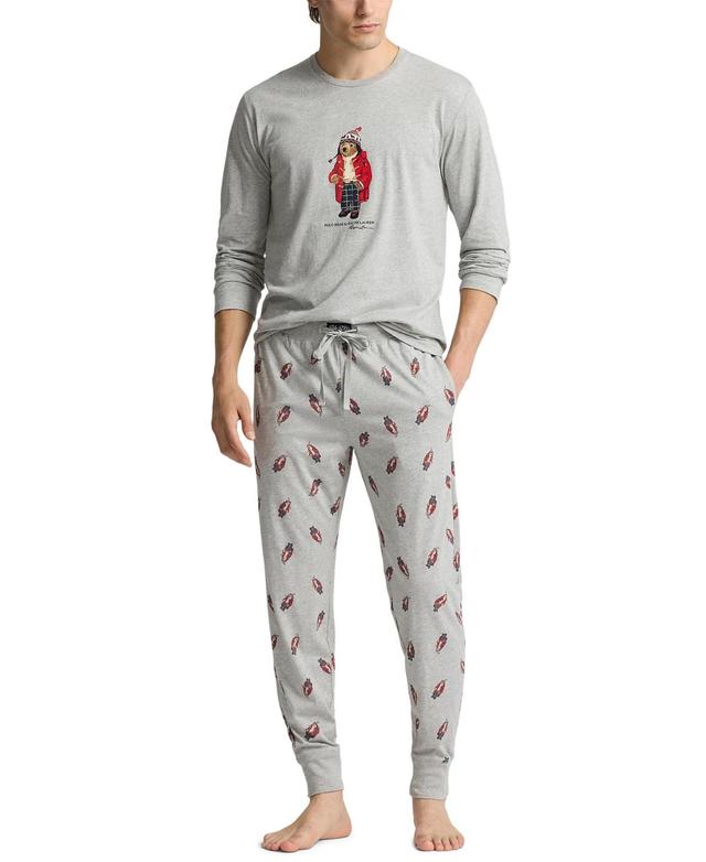 Polo Ralph Lauren Mens 2-Pc. Polo Bear Pajamas Set - POLO BLACK Product Image