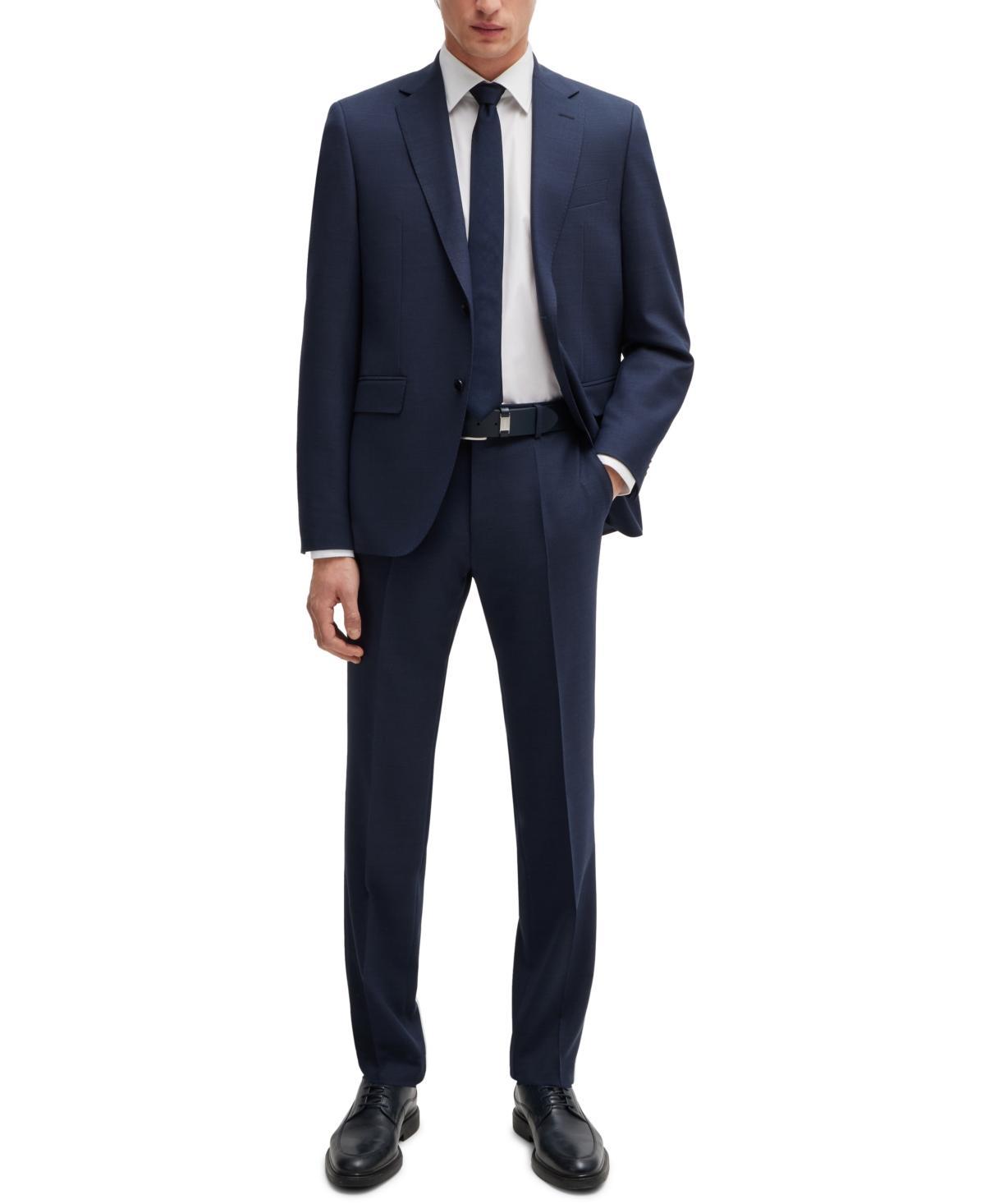 Boss by Hugo Boss Mens Micro-Patterned Regular-Fit Suit Product Image